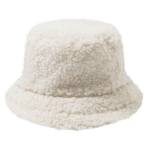 Women Fluffy Plush Bucket Hat Ladies Solid Warm Faux Fur Fisherman Cap Winter QT - Picture 8 of 9