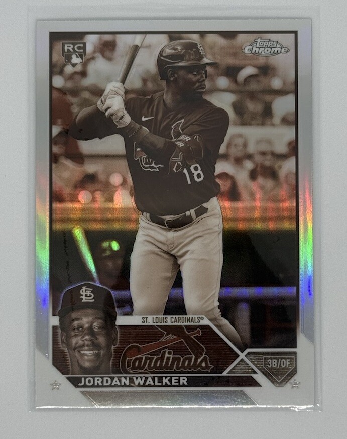 Jordan Walker 2023 Topps Chrome 209 St. Louis Cardinals SEPIA REFRACTOR