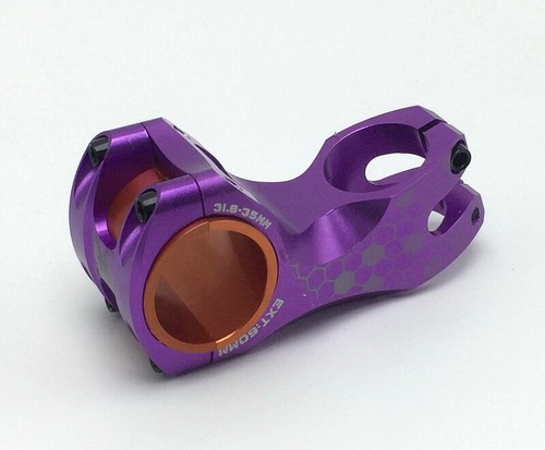 KRSCT Aluminum Stem -17° MTB Road Racing Bike handlebar Stems 31.8*60mm Purple - Picture 6 of 11