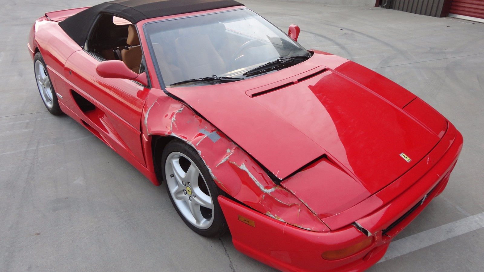 Ferrari 348, F355, Spider, RH Right Front Door Glass, Used, P/N 64250900