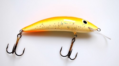 WOBBLER GOLD ASSAN ARC TROUT 7,5cm 8,0g GALLEGGIANTE FATTO A MANO da albero! - Foto 65 di 65