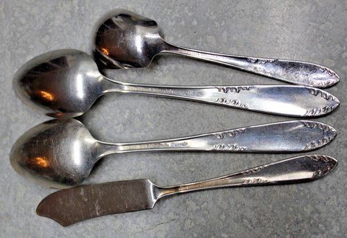 King Edward Silverplate National Silver Co 2 serving spoon sugar butter spreader - Picture 4 of 5