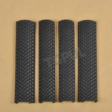 Pack of 4 Picatinny Rail Covers / Panel Textured Soft Rubber Anti Slip 6.25"