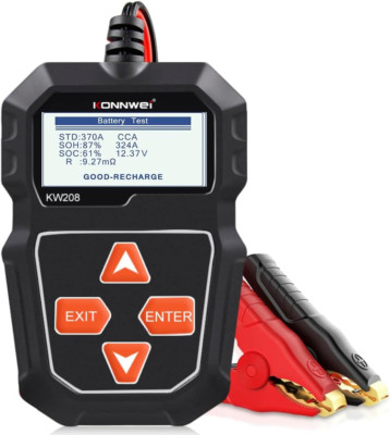KW208 12V Car Battery Tester, 100-2000 CCA Load Tester Automotive Alternator Tes
