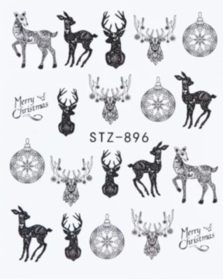Nagelsticker Nagel Tattoos Winter Weihnachten Christmas X-Mas Nail Art Sticker 