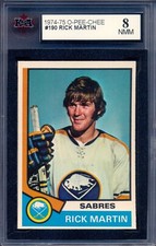 1974-75 OPC O PEE CHEE Hockey NHL #190 Rick Martin KSA 8 NM-MINT Buffalo Sabres
