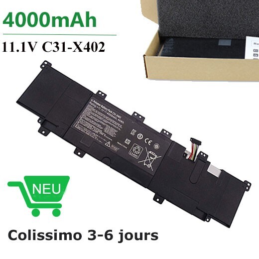 Batterie C31-X402 pour ASUS VivoBook S500C S400E idéale pour le télétravail