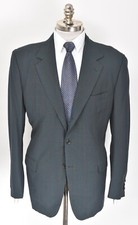 NWT BRIONI Green Windowpane Check Wool Notch Lapel Slim Sport Coat 44 R EU 54