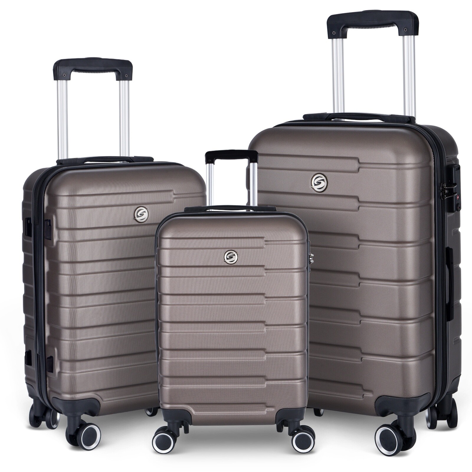 3-Piece Hardside Luggage Set with Spinner Wheels - 20, 24, 28 Inch Sizes  -image