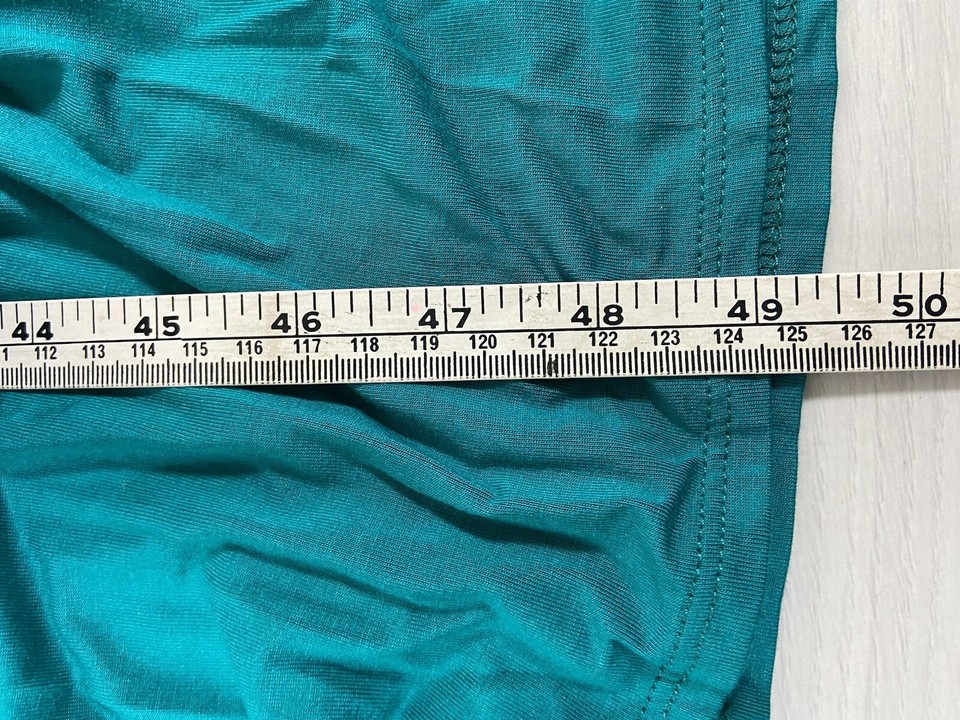 M & S Ladies Per Una Maxi Dress Size 10 Long Teal Sleeveless Jersey