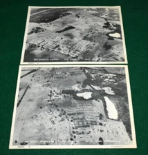 VINTAGE BOY SCOUT - TWO 8x10" AERIA PHOTOGRAPHS - 1957 NATIONAL JAMBOREE