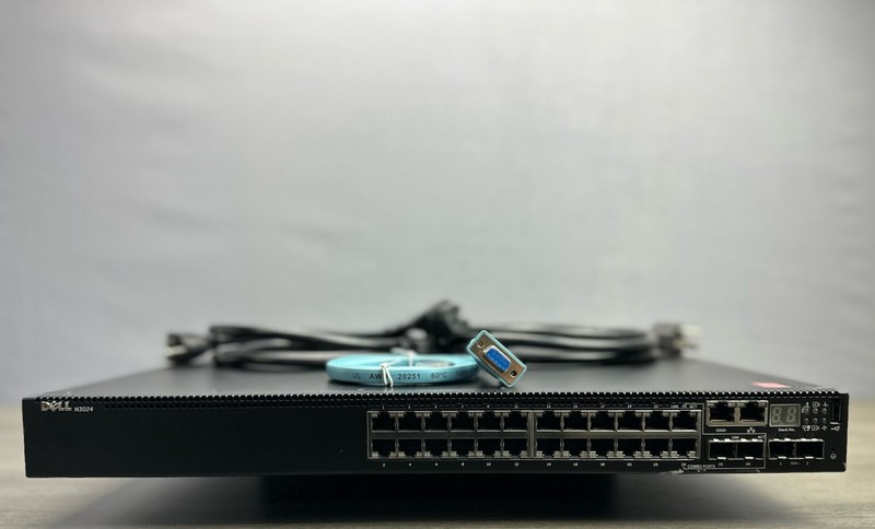 Dell Networking N3024 24 Port Rack Mountable Ethernet Switch - Same Day Shipping