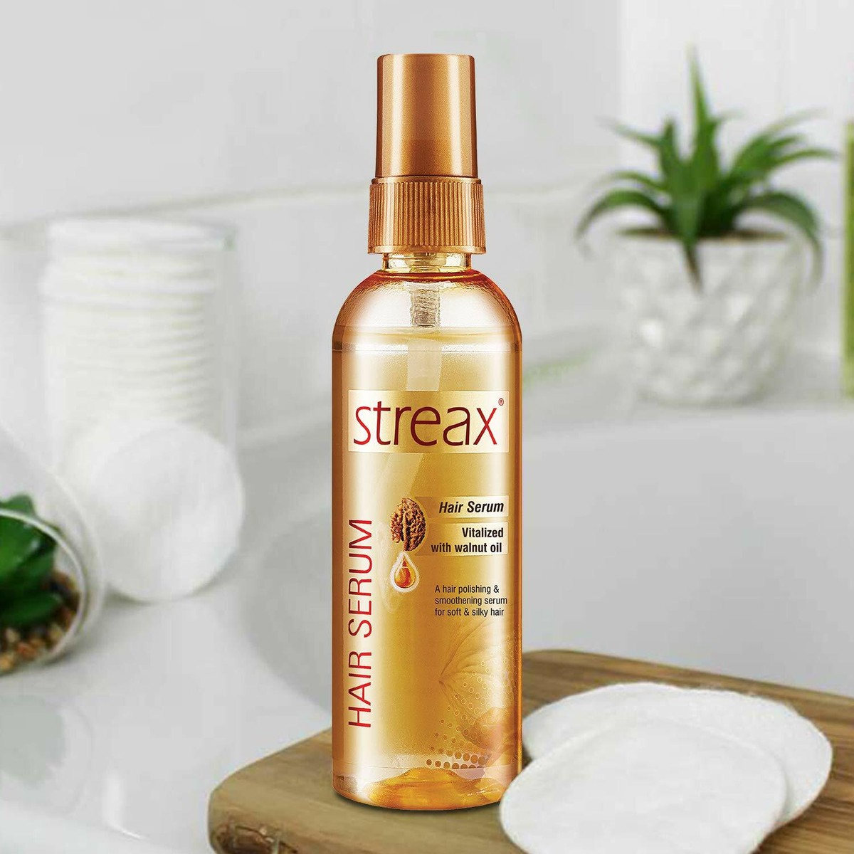 Streax Hair Serum Perfect Shin,Vitalized With Walnut Oil - 100ml