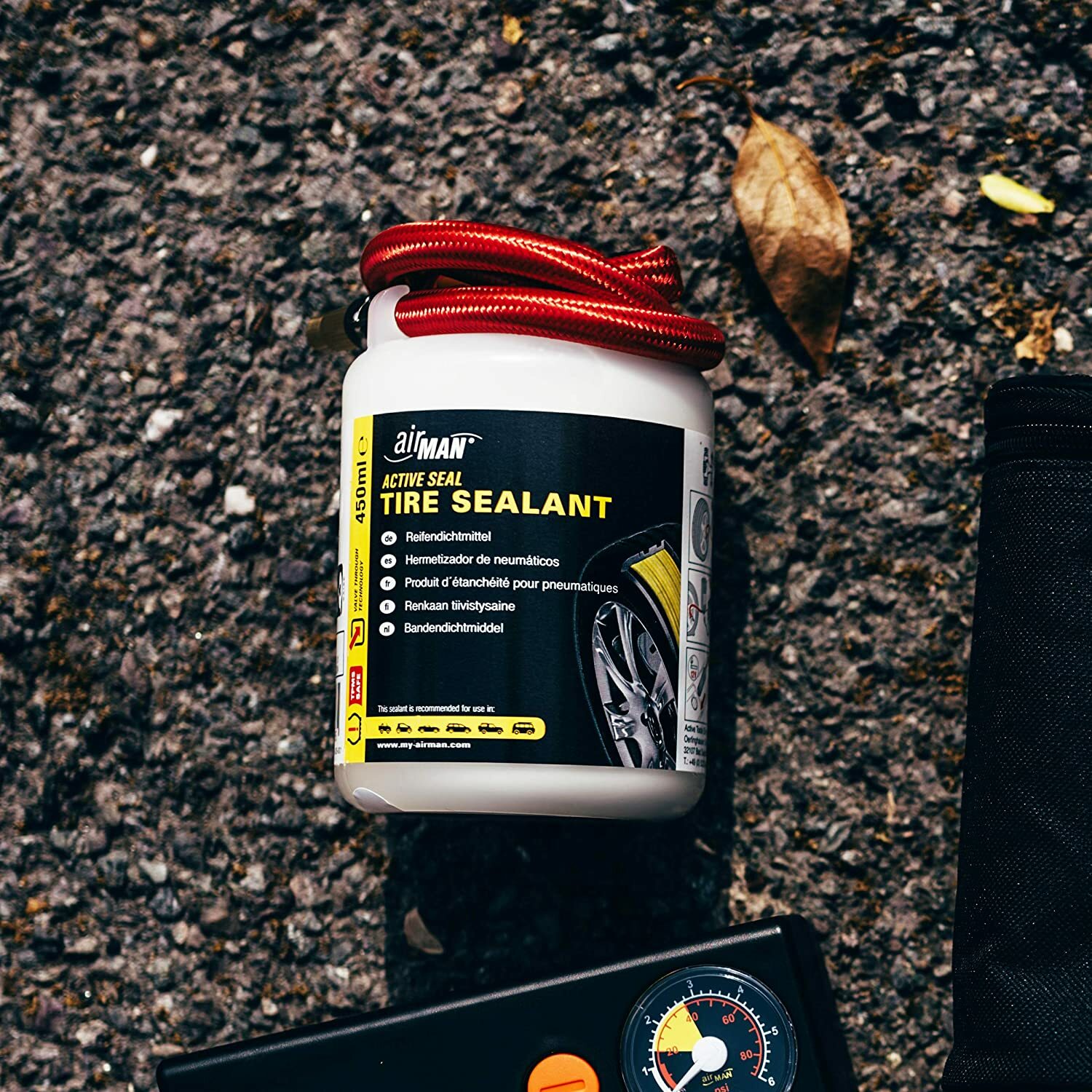 AirMan Universal Tyre Sealant 450ml Valve Through OEM Car Flat Tyre