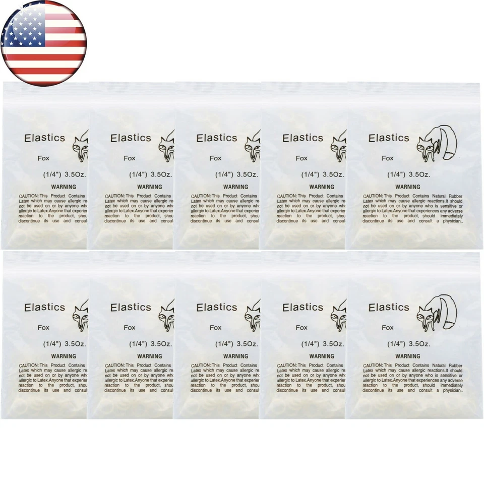 US Dental Orthodontic Rubber Bands Ortho Elastics Latex Braces 3.5,5.0,6.5 OZ - Image 2 of 4