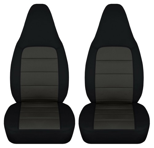 2 Semi Custom 2tone Cotton Car seat covers Fits 2001-2005 Mazda Miata - Picture 7 of 19