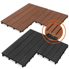 Casa Pura® Dalles De Terrasse WPC Royal | Dalle À Clip En Aspect Bois Super Prix