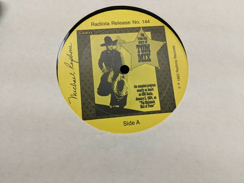 True Life Story TOM MIX RECORD LP 1983 Radiola MR-1144 1954 HALLMARK HALL FAME - Imagen 3 de 4
