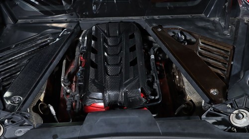 Cubierta de motor de fibra de carbono real actualizada para Chevrolet Corvette C8 2020-2025 NUEVO - Imagen 13 de 24