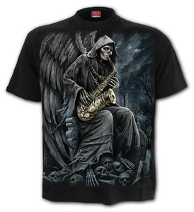 SPIRAL-DIRECT-REAPER-BLUES-T-Shirt-Reaper-Biker-Skull-Goth-Gothic-Dark-Top-Tee