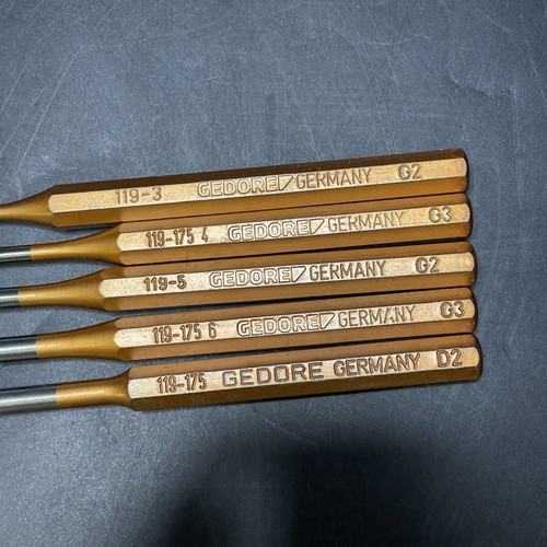 Gedore 8839990 (Series 116 L) Pin Punch Set 5 pcs in Plastic Holder - Picture 5 of 8