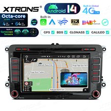 7" Android14 Octa Core Car Play Stereo Radio GPS DVD Player 4G For VW Skoda Seat