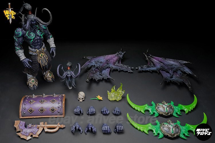 In Stock HERO TOYS Demon Hunter Illidan Limited Black Demon