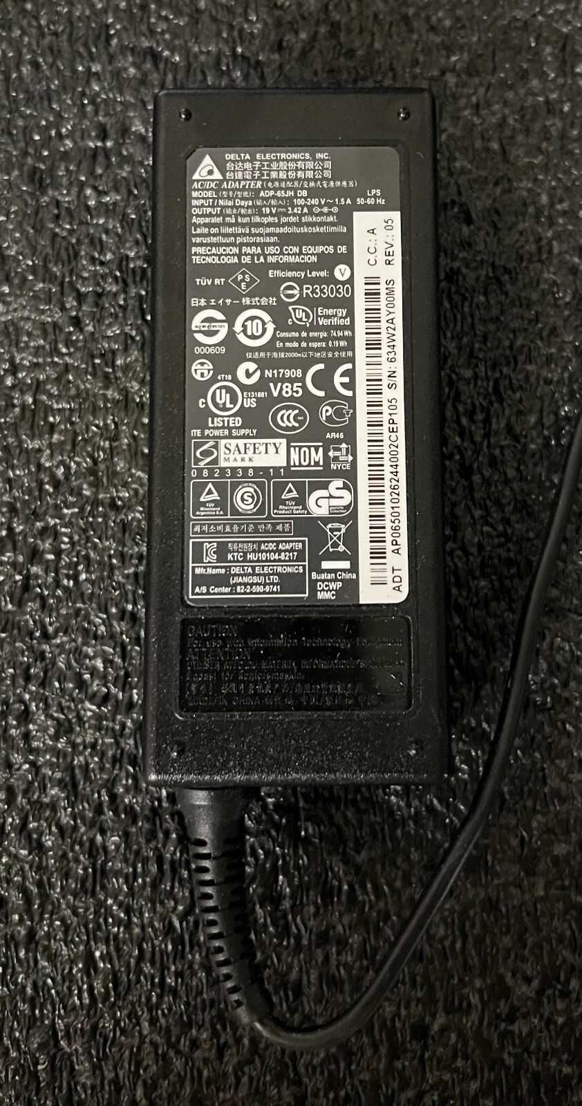 Delta AC/DC Adapter (ADP-65JH DB) | eBay