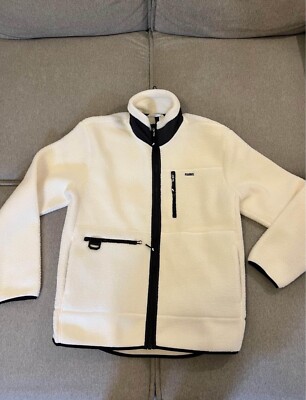 RAINS Heavy Fleece in Fossil/White