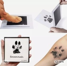 Dog Cat Pet Paw Print Handprint Pads Kit Stamp Souvenir