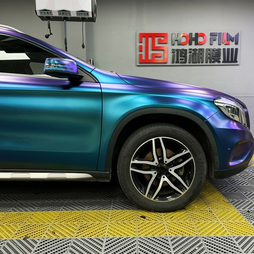Matte Chameleon Purple&Blue Car Wrap Film Auto Body Sticker Air bubble free PVC - Picture 11 of 12