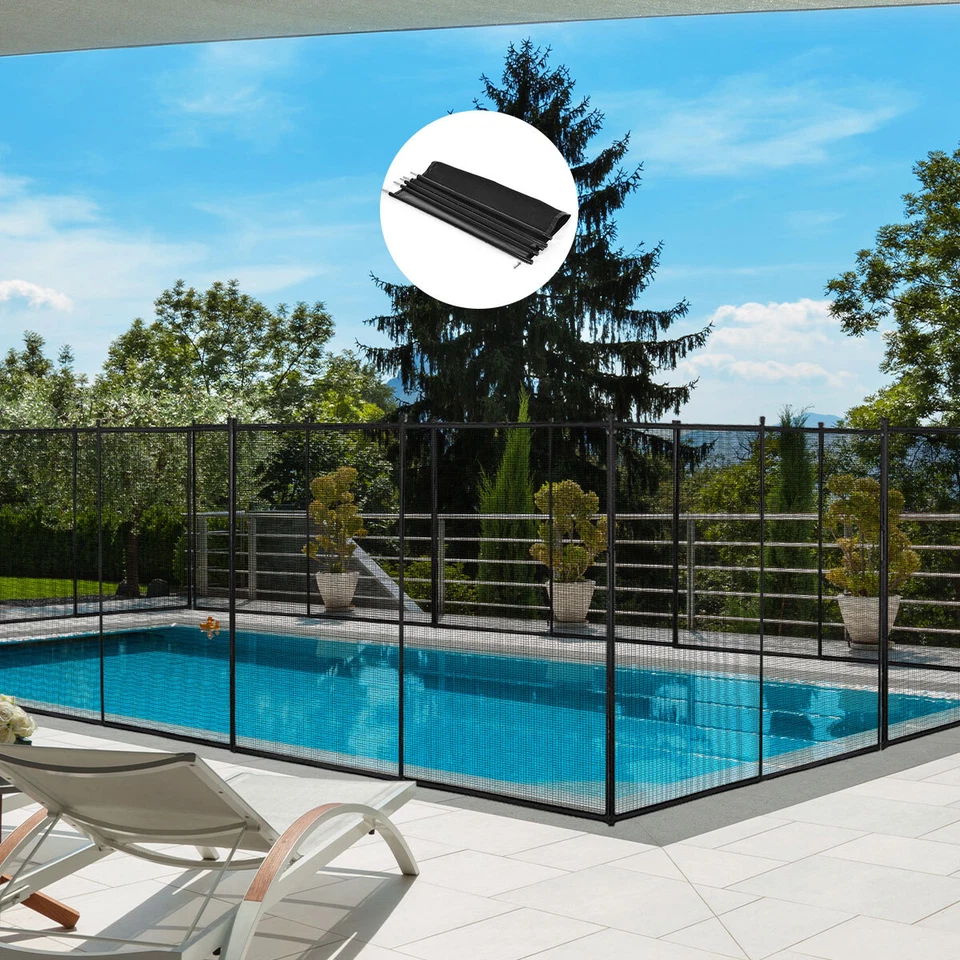 Swimming Pool Safety Fence Swimming Pool 3.66 x 1.27m In-ground Protection Fence - image 3 of 4