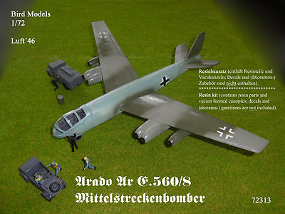 Arado Ar E560/8 Mittelstreckenbomber   1/72 Bird Models Resinbausatz / resin kit