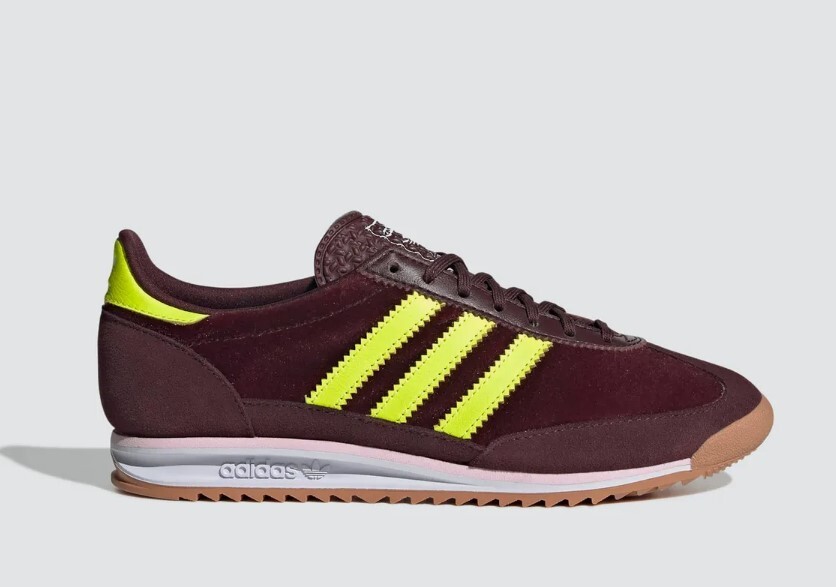 adidas Originals SL 72 Burgundy Solar yellow Women's Shoes JI0195