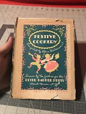 Vintage 1951 Festive Cookery Peter Pauper Press Hardcover Book