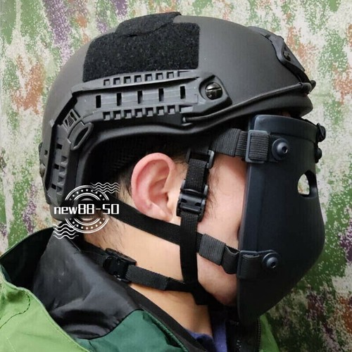 Bulletproof Helmet Level 2 Aramid Lightweight Quick Response+Bulletproof Mask CS - Picture 2 of 17