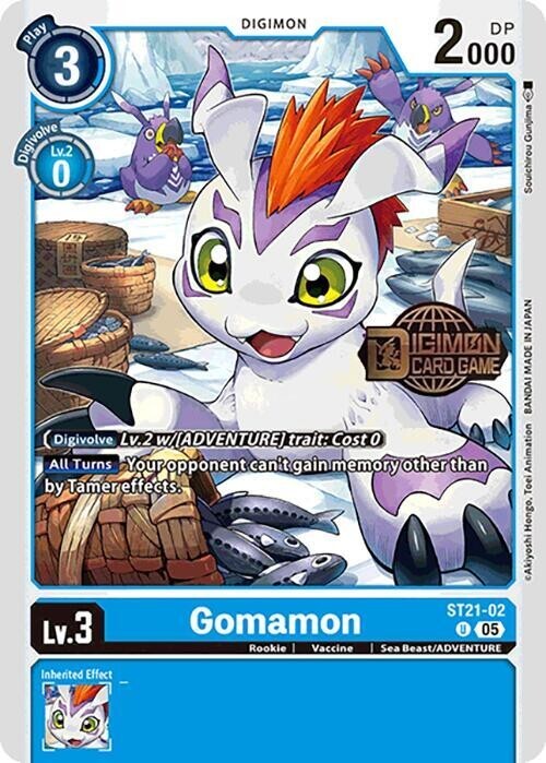 Gomamon Release Foil - ST21-02 NM - Digimon TCG