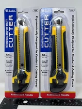 BAZIC Retractable Snap Off Utility Steel Top Multipurpose CUTTER  KNIFE Set of 2