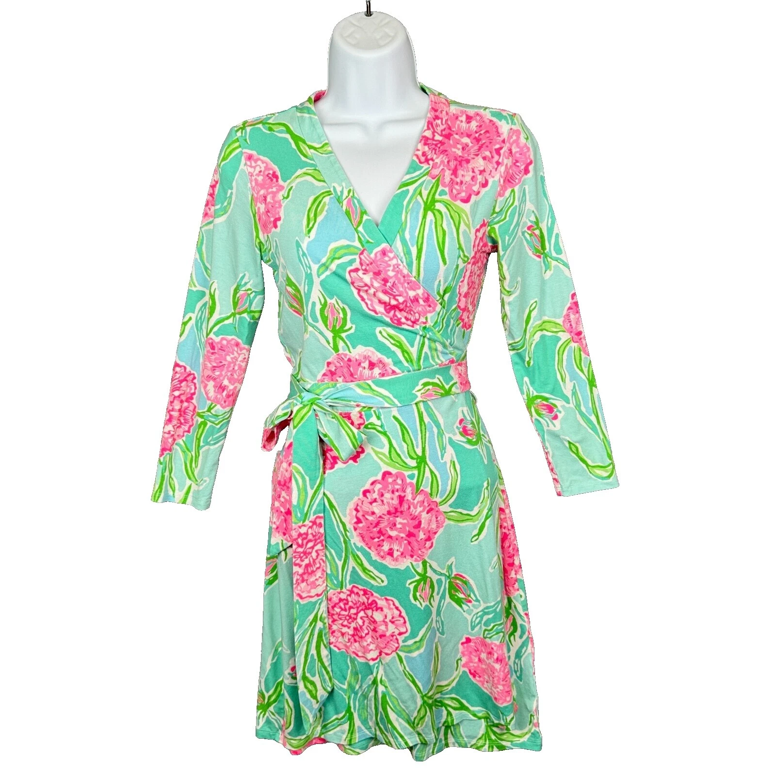 Lilly Pulitzer 3/4 Sleeve Wrap Dresses