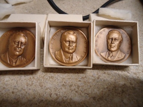 PRESIDENTIAL ART MEDALS: F.D.R., W. Wilson, and Herbert Hoover