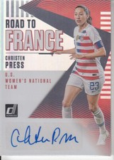 2018-19 PANINI DONRUSS SOCCER CHRISTEN PRESS AUTO SP USA WOMEN ROAD TO FRANCE AU