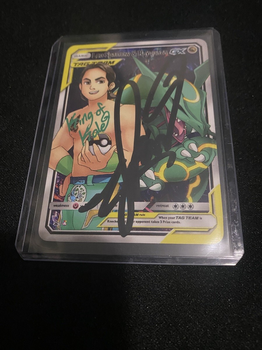 wwe pokemon cards Leo Sparrow Signed Card WWE Pokémon AEW