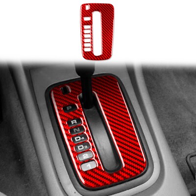 For Acura Integra 1994-01 Red Carbon Fiber Center Console Gear Shift Panel Trim