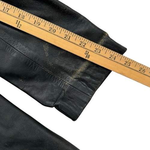 Vintage 80s 90s Imperial Leather Jacket Size 42 Black - Men's Fitted Large - Picture 16 of 16