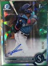 2022 Bowman Chrome Luis Chevalier Prospect Autographs Green Refractor /99