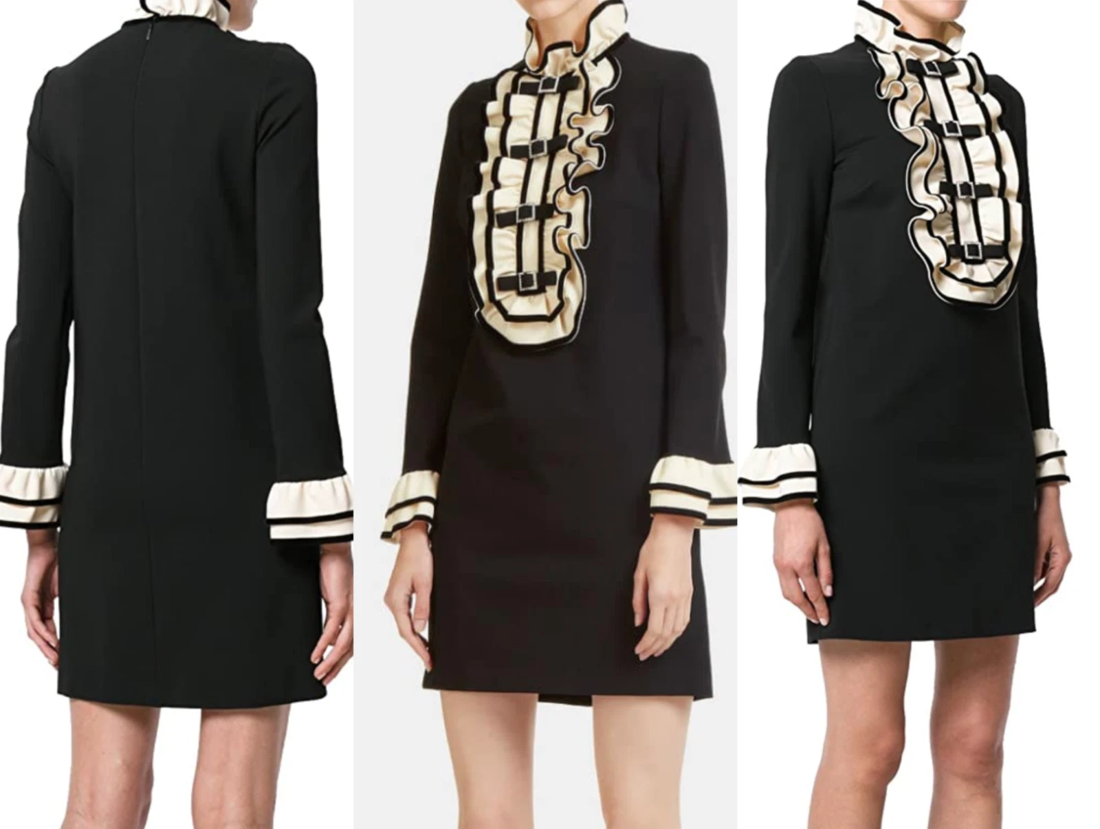 Robe de défilé fête robe de bal à boucles en cristal Gucci tapis rouge noir XS