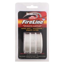 Beading Thread FireLine Clear FLCRM3PK mini spool pk: 4lb, 6lb, 8lb 15yd each