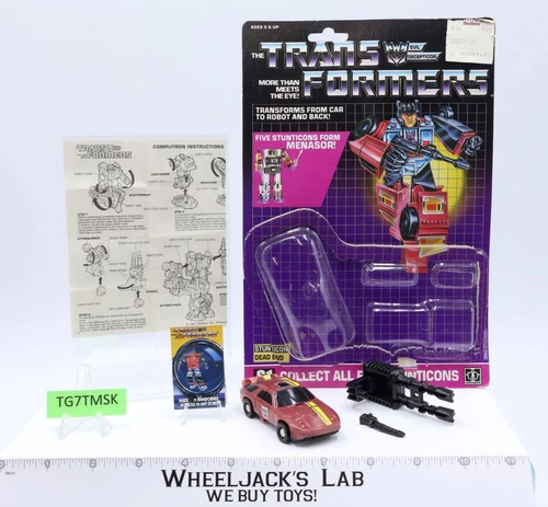 Dead End 100% Complete W/CARDBACK & BUBBLE 1986 G1 Transformers Vintage