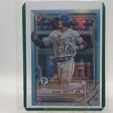 2021 Bowman Baseball First Edition Bobby Witt Jr. Sky Blue Foil Parallel