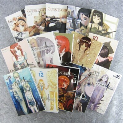 GUNSLINGER GIRL Manga Comic Complete Set 1-15 YU AIDA Book MW*